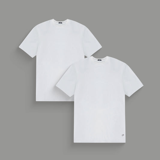 cumulus tshirt model Tyler in white