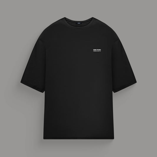 Tags:(6'0" - 180 lbs) custom t-shirt tee model Tyler in Black