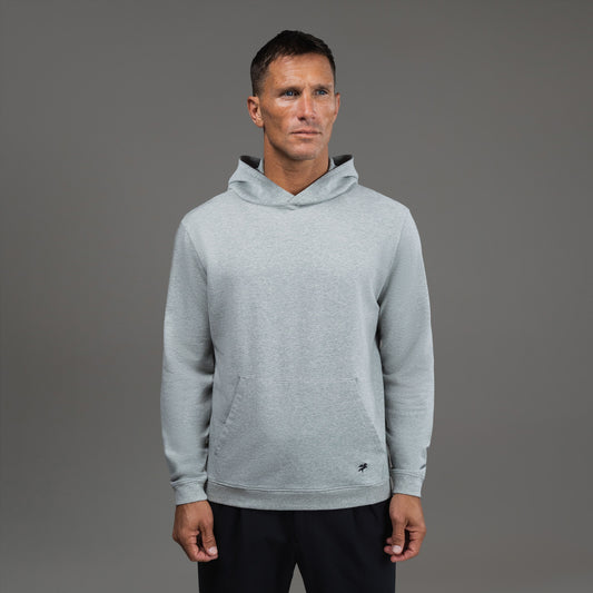Tags:(6'0" - 180 lbs|Medium) custom hoodie model Tyler in Heather Gray