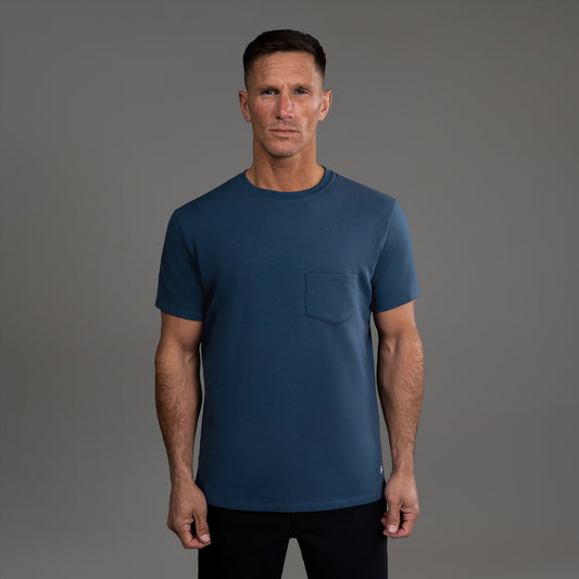 Tags:(6'0" - 180 lbs|Medium) custom t-shirt tee model Tyler in Deep Sea